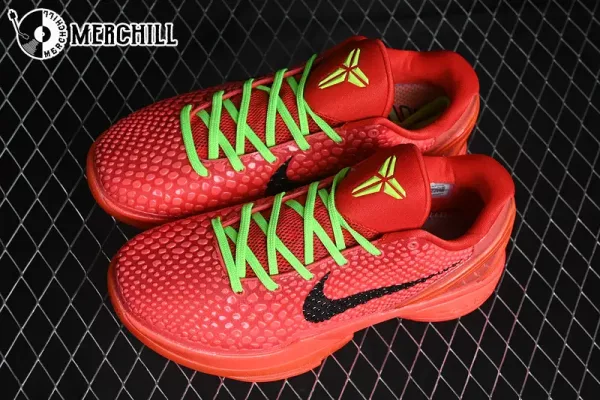 ZOOM KOBE 6 PROTRO Basketball Sneakers Lakers Gifts for Men – BRIGHT CRIMSON/BLACK/ELECTRIC GREEN – Top Men’s Sneakers for Elite Court Performance