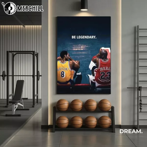 Kobe Bryant & Michael Jordan Poster Los Angeles Lakers Gifts