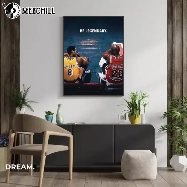 Kobe Bryant & Michael Jordan Poster Los Angeles Lakers Gifts