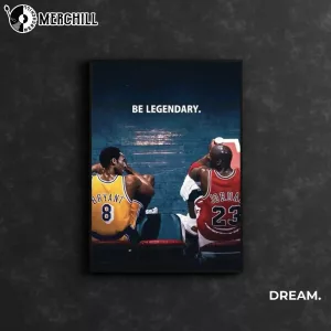 Kobe Bryant & Michael Jordan Poster Los Angeles Lakers Gifts