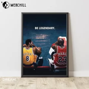 Kobe Bryant & Michael Jordan Poster Los Angeles Lakers Gifts