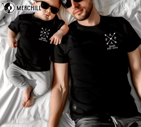Matching Personalized Dad & Baby T-Shirt Gift for Father’s Day