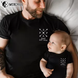 Matching Personalized Dad Baby T Shirt Gift for Fathers Day Matching Personalized Dad Baby T Shirt Gift for Fathers Day
