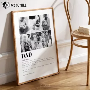 Personalized Dad Definition Photo Collage Heartfelt Fathers Day Poster 3