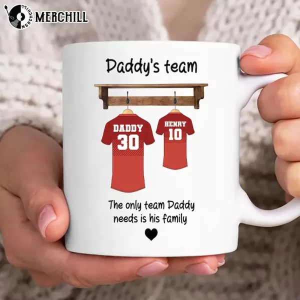 Personalized Daddy Team Mug Best Fathers Day Present