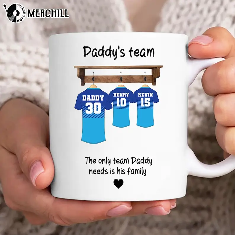 Personalized Daddy Team Mug Best Fathers Day Present Personalized Daddy Team Mug Best Fathers Day Present