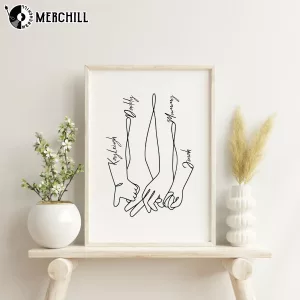 Personalized Family Hand Print Poster Fathers Day gift 2