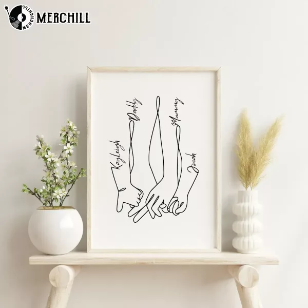 Personalized Family Hand Print Poster Father’s Day gift