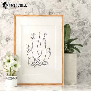 Personalized Family Hand Print Poster Fathers Day gift 3