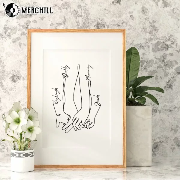 Personalized Family Hand Print Poster Father’s Day gift