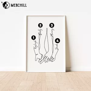 Personalized Family Hand Print Poster Fathers Day gift 4