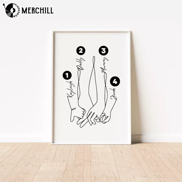Personalized Family Hand Print Poster Father’s Day gift