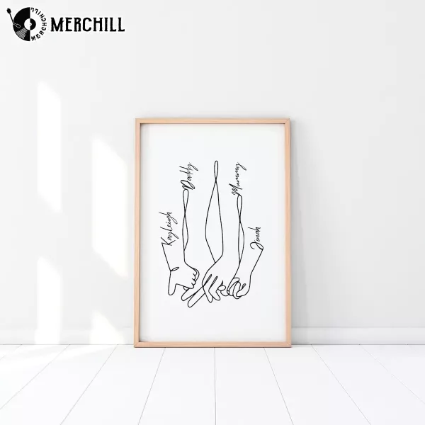 Personalized Family Hand Print Poster Father’s Day gift
