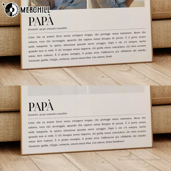 Personalized Father’s Day Poster Custom Print Gift for Dad