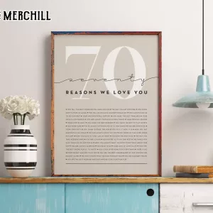 Reasons We Love You Poster Custom Birthday Gifts 2