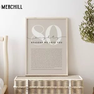 Reasons We Love You Poster Custom Birthday Gifts