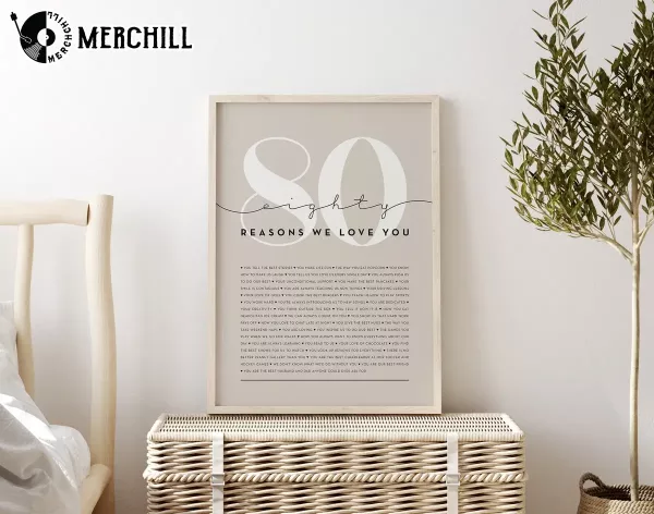 Reasons We Love You Poster Custom Birthday Gifts
