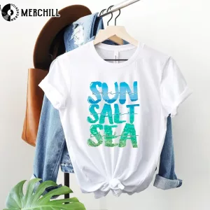 Retro Summer Sun Sand Salt Beach Cute Summer Shirts 4