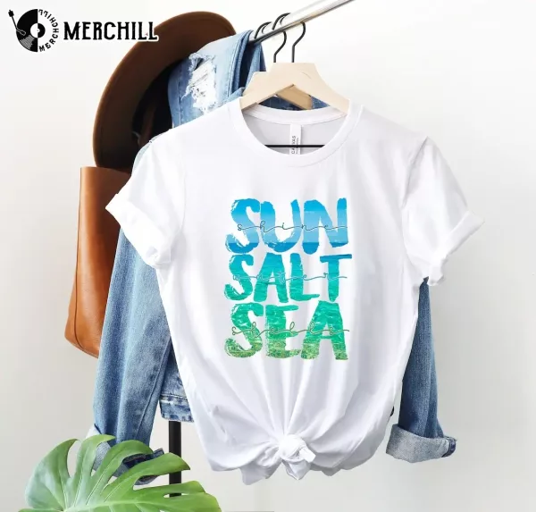 Retro Summer Sun Sand Salt Beach Cute Summer Shirts