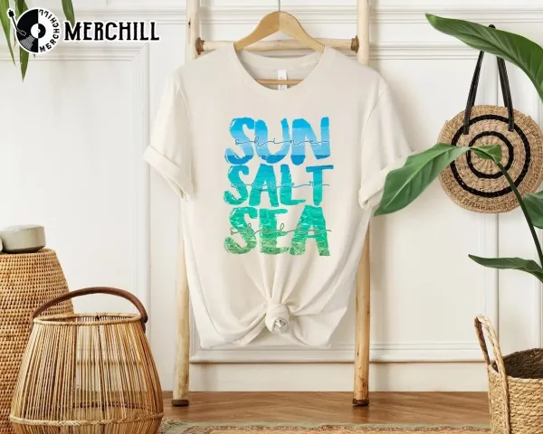 Retro Summer Sun Sand Salt Beach Cute Summer Shirts