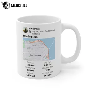 Strava Map Coffee Mug Custom Gift for Fathers Day 4