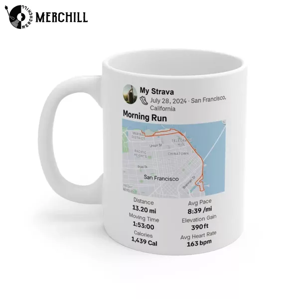 Strava Map Coffee Mug Custom Gift for Father’s Day