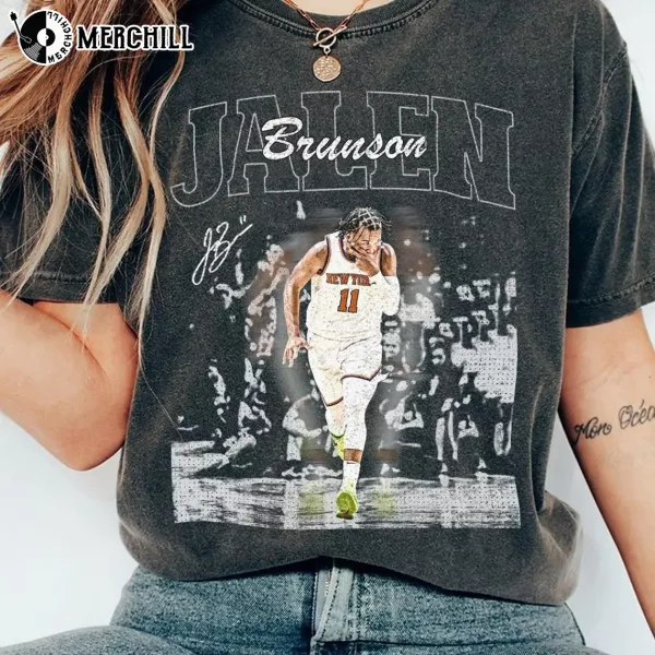 Vintage 90s Jalen Brunson Basketball Tee Brunson New York Knicks Gift