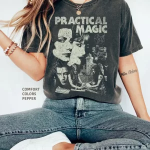 Vintage 90s Practical Magic T Shirt Gifts for Horror Movie Fans