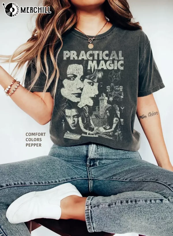Vintage 90s Practical Magic T Shirt Gifts for Horror Movie Fans