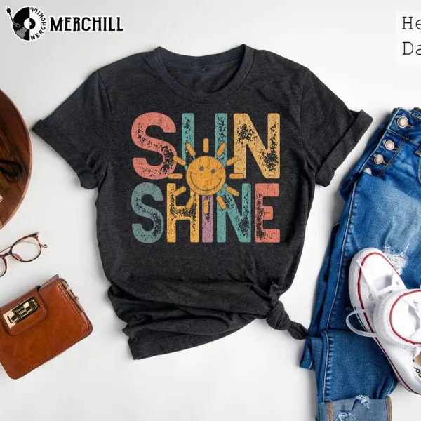 Vintage Beach Vacation Hello Sunshine Shirt Summer Gift Ideas