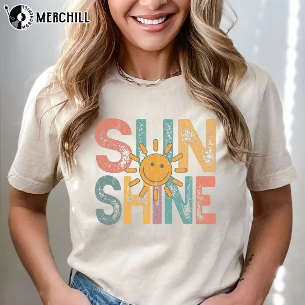 Vintage Beach Vacation Hello Sunshine Shirt Summer Gift Ideas