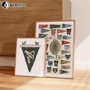 Vintage NFL Flag Poster NFL Football Gifts 2