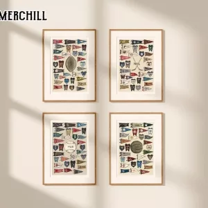 Vintage NFL Flag Poster NFL Football Gifts 3