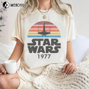 Vintage Retro Disney Star Wars 1977 Shirt Gifts for Star Wars Fans 2