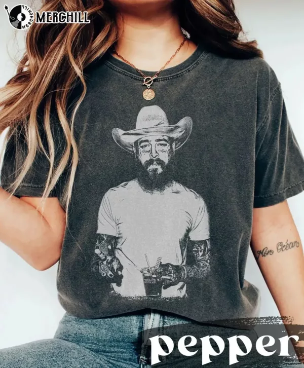 Western Post Malone Cowboy Shirt