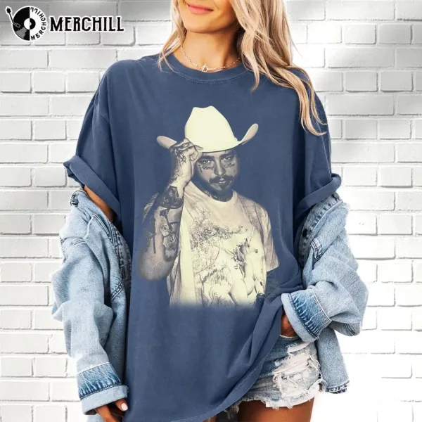 Western Post Malone Cowboy Shirt Gift for Fans