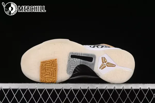 Zoom Basketball Sneakers Bryant Gifts – WHITE/METALLIC GOLD/BLACK – Top Men’s Sneakers for Elite Court Performance