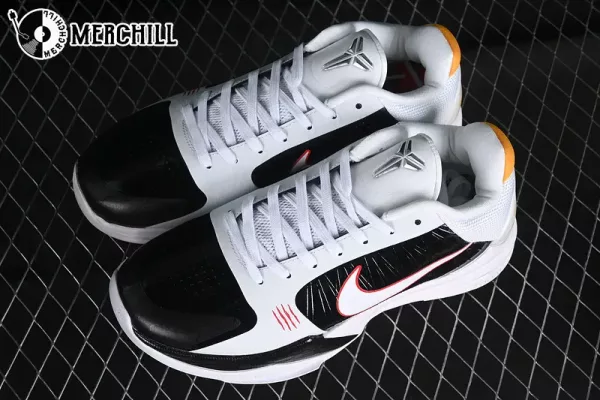 Bruce Lee White Sneakers Lakers Gifts for Men – BLACK/COMET RED/WHITE – Top Men’s Sneakers for Elite Court Performance
