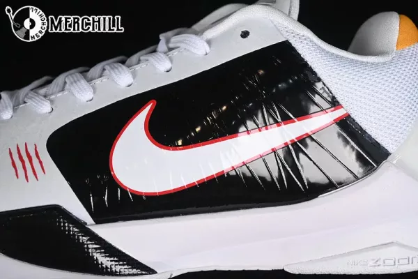 Bruce Lee White Sneakers Lakers Gifts for Men – BLACK/COMET RED/WHITE – Top Men’s Sneakers for Elite Court Performance