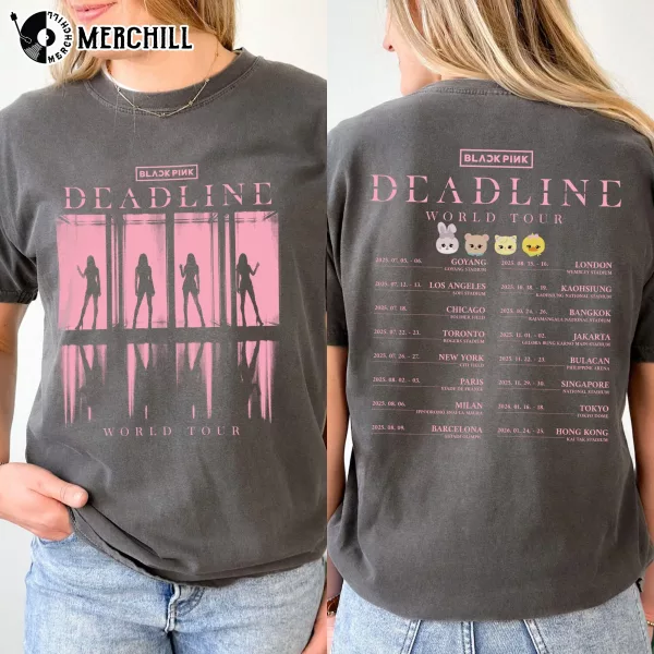 BlackPink Deadline World Tour Shirt with Silhouette Design Gift for Blinks
