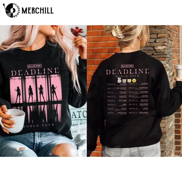 BlackPink Deadline World Tour Shirt with Silhouette Design Gift for Blinks