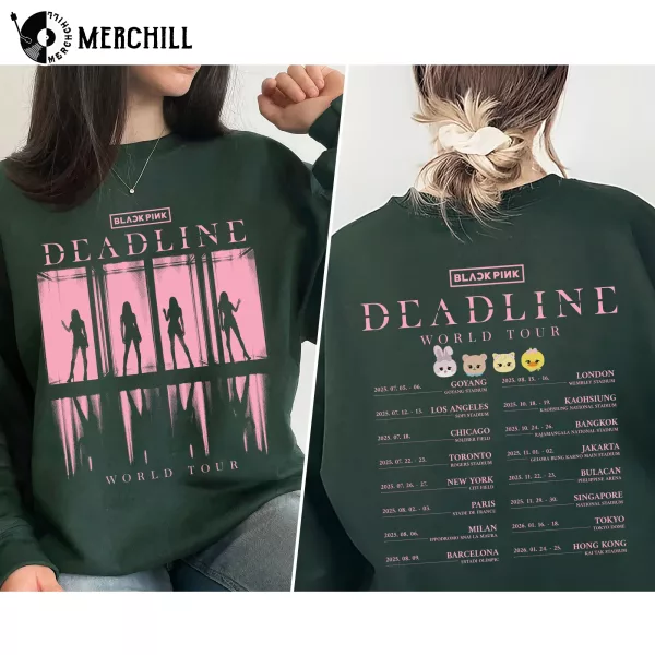 BlackPink Deadline World Tour Shirt with Silhouette Design Gift for Blinks