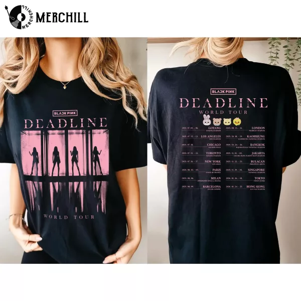BlackPink Deadline World Tour Shirt with Silhouette Design Gift for Blinks