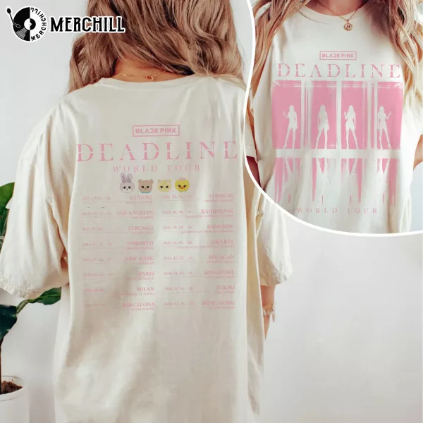 BlackPink Deadline World Tour Shirt with Silhouette Design Gift for Blinks