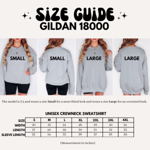 SizeGuideSweatshirt Gildan 1